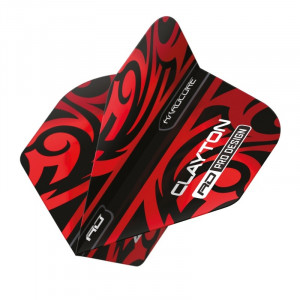 Set 3 Fluturasi Red Dragon Jonny Clayton Tribal Red/Black - Img 1