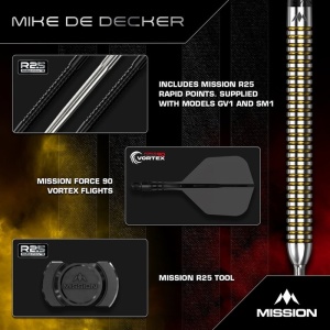 Set 3 Sageti Darts Mission Mike de Decker V2 Rapid Point 95% - Steel Tip - Img 5
