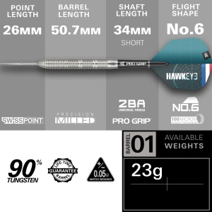 Set 3 Sageti Kevin Doets 90% Tungsten SP, 23 g - Img 6