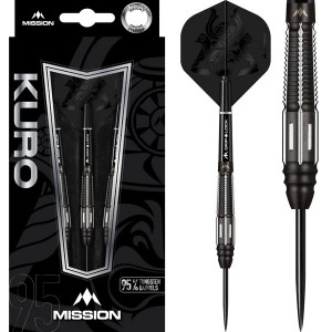 Set 3 Sageti steel darts Mission Kuro M4 - Rear Taper - Img 1