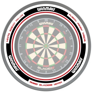 Protectie perete Dartsboard Winmau Advance Alb/Rosu - Img 2