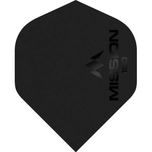 Set 3 Fluturasi Darts Mission Logo - 150 Microni - Nr. 2 - Std - Negru Mat