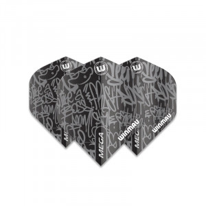 Set 3 Fluturasi Darts Winmau Mega Standard Negru - Like a Boss - Img 2