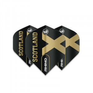 Set 3 Fluturasi Winmau Rhino Black & Gold steag Scotia - Img 2