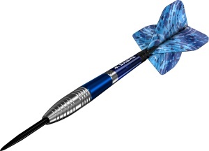 Set 3 Sageti Darts Archie Self - Vârf de Oțel - 90% Tungsten - Albastru și Argintiu - Img 2