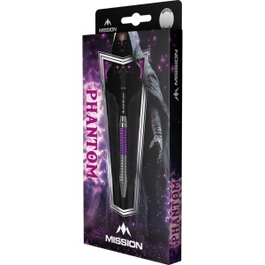 Set 3 Sageti Darts Mission Phantom Brass Argintiu & Mov, 22 g - Img 3