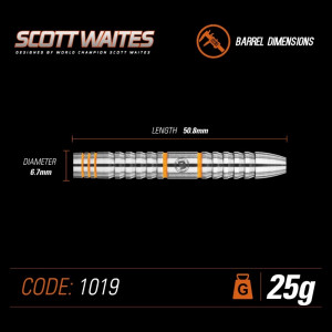 Set 3 Sageti darts Scott Waites, 90% tungsten, 25 g - Img 5