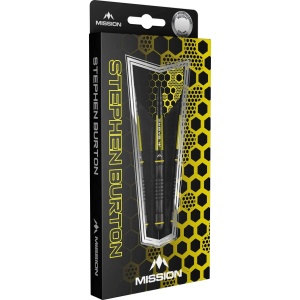 Set 3 sageti Mission Stephen Burton Steel Tip 90% , Black Titanium - Bertie - Img 2