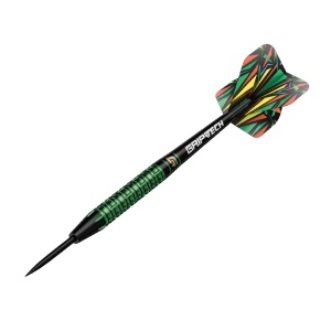 Set 3 Sageti steel darts GOAT Athlete Brass Green, 10 g - Img 2