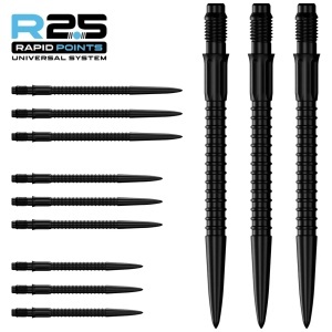 Set 3 Vârfuri pentru săgeți Mission R2.5 Rapid – Vârf metalic – GV1 – Negru