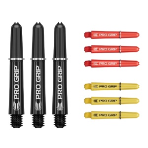Set 9 Tije Pro Grip Negru/Rosu/Galben (3 seturi) - Img 1