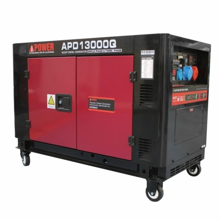 Generator de curent insonorizat AiPower APD13000Q putere maxima 11,0 kW 230/400V Diesel ATS inclus