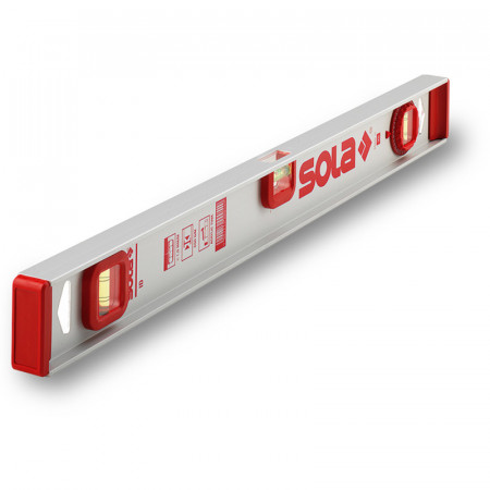 Nivela din aluminiu SOLA ID 80, Profil I, 80cm, 2 bule + 1 reglabila
