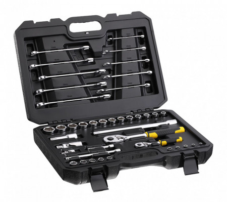 Stanley STMT82832-1 Set tubulare 1/4"+1/2"+ chei - 41 piese