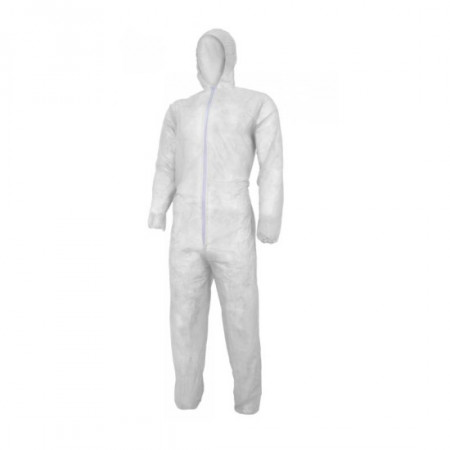 Combinezon zugrav de protectie, PP, alb, marimea XL