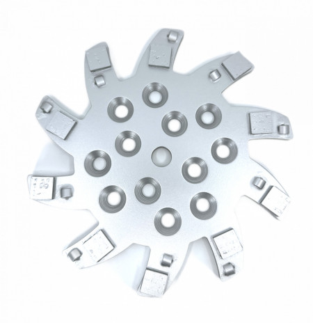 Disc stea cu segmenti diamantati pt. slefuire pardoseli - segment 10 buc DPC - 250 mm - prindere 19mm - DXDY.8501.250.75.010-R