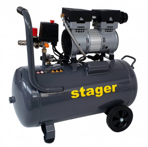 Compresor aer, 50L, 8bar, 135L/min, monofazat, angrenare directa, silentios - Img 4