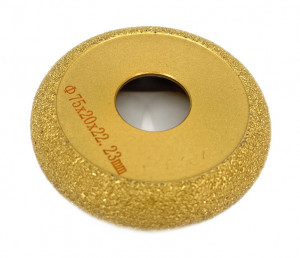 Freza diamantata pentru profilare granit, marmura, gresie, Profil Semicerc Interior, 75x22,23 #45 - DXDY.FPP.C20 - Img 2
