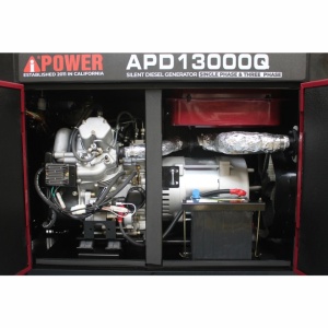 Generator de curent insonorizat AiPower APD13000Q putere maxima 11,0 kW 230/400V Diesel ATS inclus - Img 6
