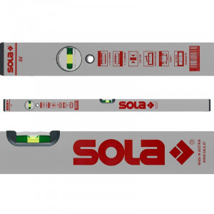 Nivela din aluminiu SOLA AVD 40 cm, 2 bule + 1 reglabila - Img 4