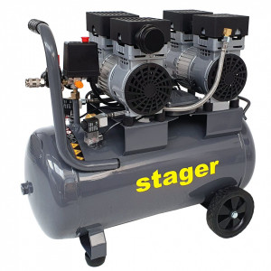 Compresor de aer, 50L, 8bar, 270L/min, monofazat, angrenare directa, silentios - Img 1