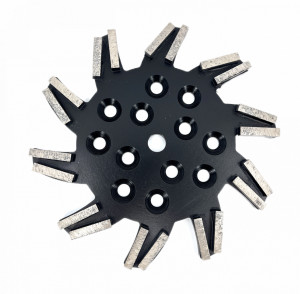 Disc stea cu segmenti diamantati pt. slefuire pardoseli - segment foarte fin - Negru - 250 mm - prindere 19mm - DXDY.8501.250.11.73 - Img 1