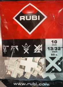 Distantiere ( Cruciulite ) pt. placi - gresie si faianta - Rost 10 mm - 50 buc - RUBI-19878 - Img 1
