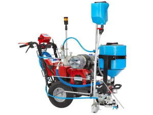 Echipament airless pentru trasat marcaje rutiere Giotto Plus (autopropulsat, 2 pistoale, Gravity 50lt) - Larius