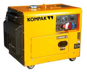 Generator Diesel Trifazat KOMPAK K6100SE-3 – 400/230V, 6.6 kVA Max, AVR, Pornire Electrica - Img 2