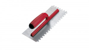 Gletiera dintata cu maner plastic 28cm, 3x3mm - RUBI-25901