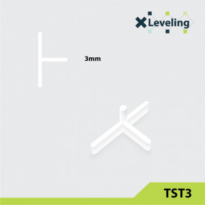Distantiere tip T ( Teuri ) pt. placi - gresie si faianta - Rost 3 mm - 500 buc - XLEV-TST3-500 - Img 2