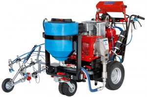Echipament airless pentru trasat marcaje rutiere Dragon (autopropulsat, Gravity 50lt) - Larius