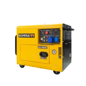 Generator Diesel Insonorizat monofazat KOMPAK 6100SE – 230V, 5.3 kW Max, AVR, Pornire Electrica