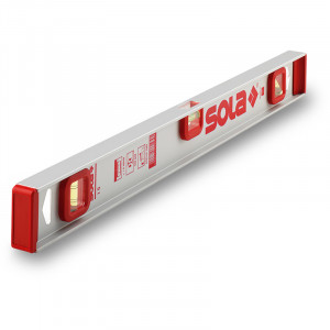 Nivela din aluminiu SOLA I5 100cm, Profil I, 2 bule + 1 x 45 grade - Img 1