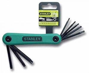 Stanley 4-69-263 Set de 8 chei Torx pliabili in carcasa T9 - T10 - T15 - T20 - T25 - T27 - T30 - T40