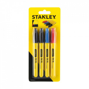Stanley STHT81391-0, set 4 markere cu varf subtire, blister - Img 1