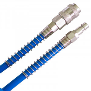 Furtun de aer spiralat cu cuple rapide 5m, 6x8mm, nylon - Img 2