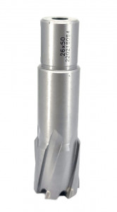 Carota pt. otel din carbura de tungsten, ∅26mm, h=50mm, cu prindere Weldon - DXDY.P-TCT-50.26.W - Img 1