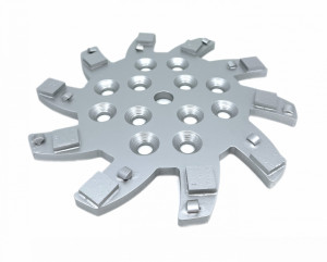 Disc stea cu segmenti diamantati pt. slefuire pardoseli - segment 10 buc DPC - 250 mm - prindere 19mm - DXDY.8501.250.75.010-R - Img 2