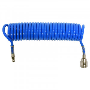 Furtun de aer spiralat cu cuple rapide 5m, 6x8mm, nylon - Img 3