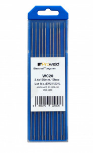 Electrozi tungsten gri, 2.4x175mm, 10buc ProWELD WC20 - Img 2