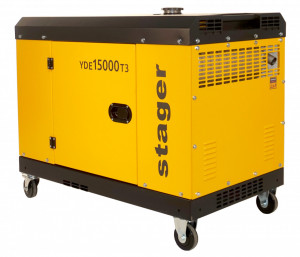 Generator insonorizat Stager YDE15000T3, diesel, trifazat 13kVA, 19A, 3000rpm - Img 2