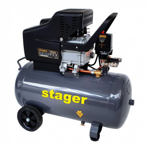 Compresor de aer, 50L, 8bar, 200L/min, monofazat, angrenare directa - Img 1