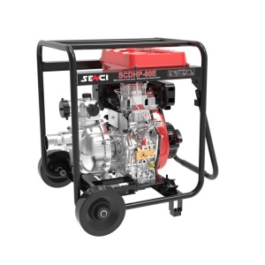 Motopompa diesel de inalta presiune SENCI SCDHP-80E diam. 3″ Diesel, DE, rezervor 12.5L, roti transport - Img 2