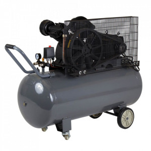 Compresor aer, 200L, 8bar, 600L/min, trifazat, angrenare curea Stager HMV0.6/200 - Img 2