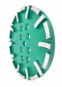 Disc cu segmenti diamantati pt. slefuire pardoseli - segment dur - Verde - 250 mm - prindere 19mm - DXDY.8500.250.23 - Img 2