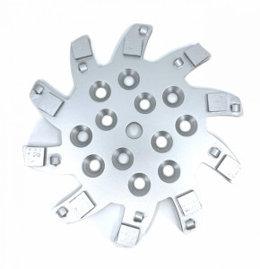 Disc stea cu segmenti diamantati pt. slefuire pardoseli - segment 10 buc DPC - 250 mm - prindere 19mm - DXDY.8501.250.75.010-R - Img 1