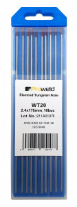 Electrozi tungsten rosu ProWELD WT20, 2.4x175mm, 10buc - Img 3