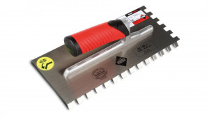 Gletiera dintata MRA 45Â° cu maner Rubiflex 28cm, 10x10mm - RUBI-75948