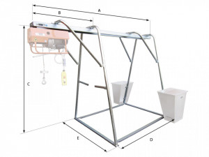 Stand metalic cu sina suport pt. Electropalane pana la 1000kg IORI-CAV1000